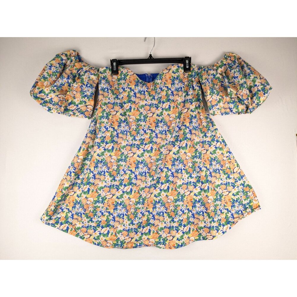Anthropologie Mable Dress Womens Medium Floral Off-Shoulder Puff Sleeve‎